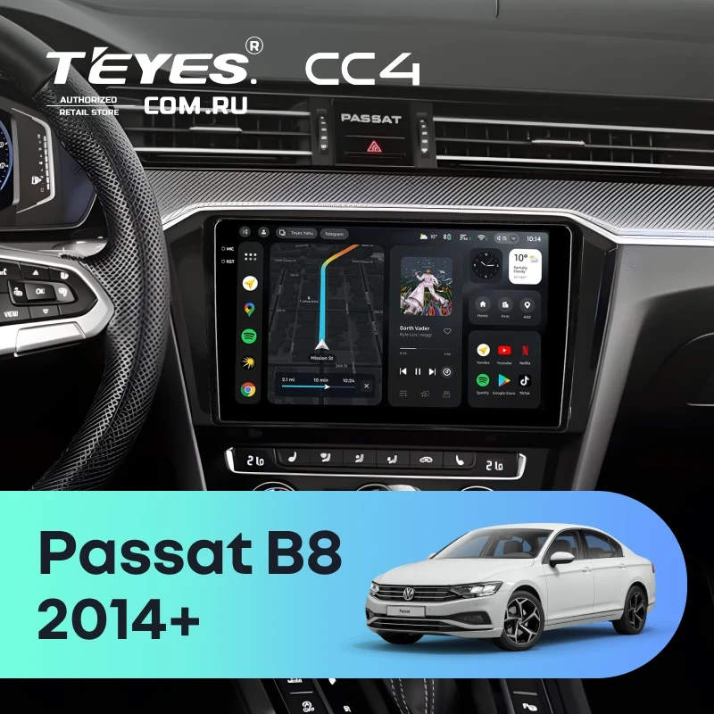Штатная магнитола Teyes CC4 8/128 Volkswagen Passat B8 2014+