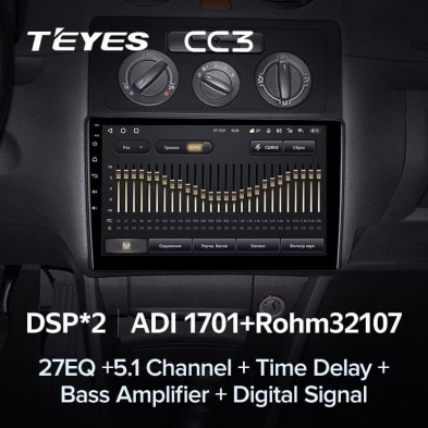 Штатная магнитола Teyes CC3 4/32 Volkswagen Caddy 2K (2004-2010) (10 inch Universal)