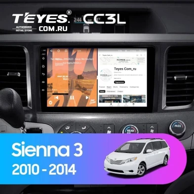 Штатная магнитола Teyes CC3L 4/32 Toyota Sienna 3 XL30 (2010-2014)