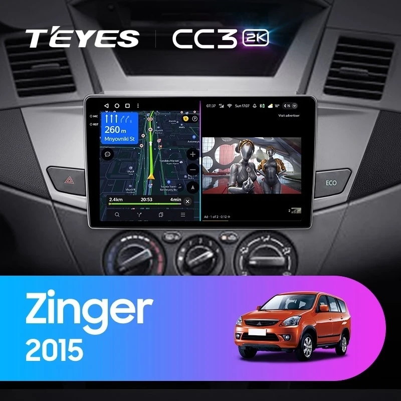 Штатная магнитола Teyes CC3 2K 360 6/128 Mitsubishi Zinger 2015+