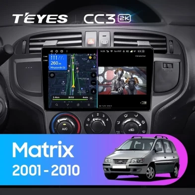 Штатная магнитола Teyes CC3 2K 6/128 Hyundai Matrix (2001-2010)