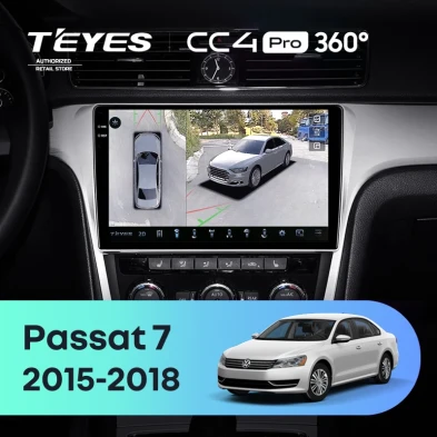 Штатная магнитола Teyes CC4 Pro 360 12/256 Volkswagen Passat 7 B7 NMS (2015-2018) F2