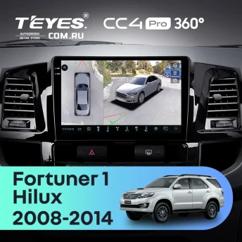 Штатная магнитола Teyes CC4 Pro 360 8/128 Toyota Fortuner (2008-2014) F1