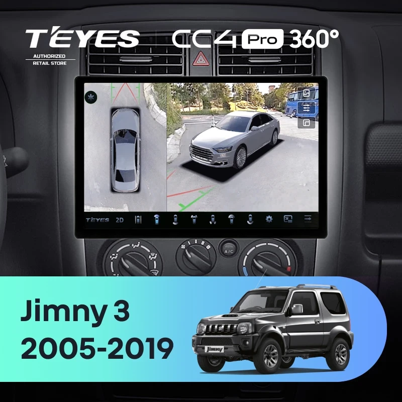 Штатная магнитола Teyes CC4 Pro 360 8/128 Suzuki Jimny 3 (2005-2019) (11")