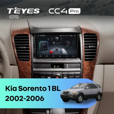 Штатная магнитола Teyes CC4 Pro 12/256 Kia Sorento 1 BL (2002-2006)