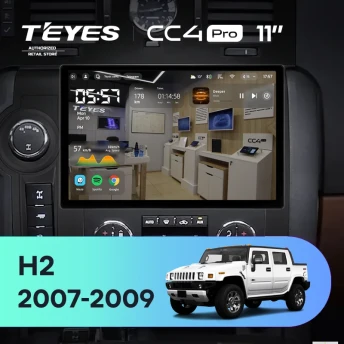 Штатная магнитола Teyes CC4 Pro 8/128 Hummer H2 E85 (2007-2009) F2 (11")
