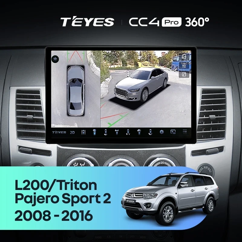 Штатная магнитола Teyes CC4 Pro 360 12/256 Mitsubishi Pajero Sport 2 (2008-2016) (11")