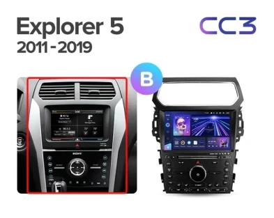 Штатная магнитола Teyes CC3 4/32 Ford Explorer 5 (2011-2019) Тип-B