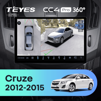Штатная магнитола Teyes CC4 Pro 360 12/256 Chevrolet Cruze J300 J308 (2012-2015) F3 (11")