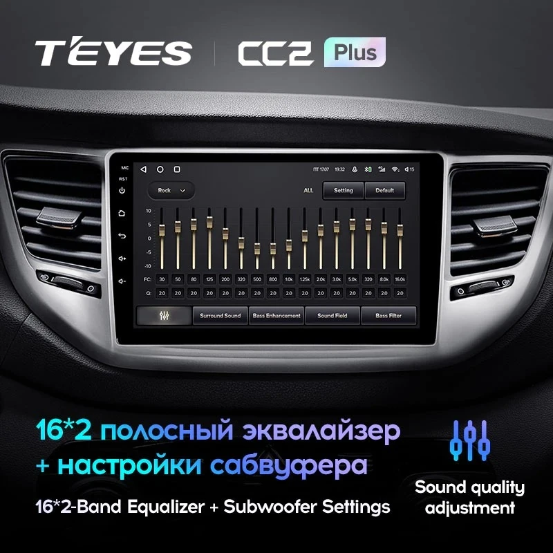 Штатная магнитола Teyes CC2 Plus 4/32 Hyundai Tucson 3 (2015-2018) Тип-A