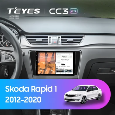 Штатная магнитола Teyes CC3 2K 360 6/128 Skoda Rapid 1 (2012-2020) F1
