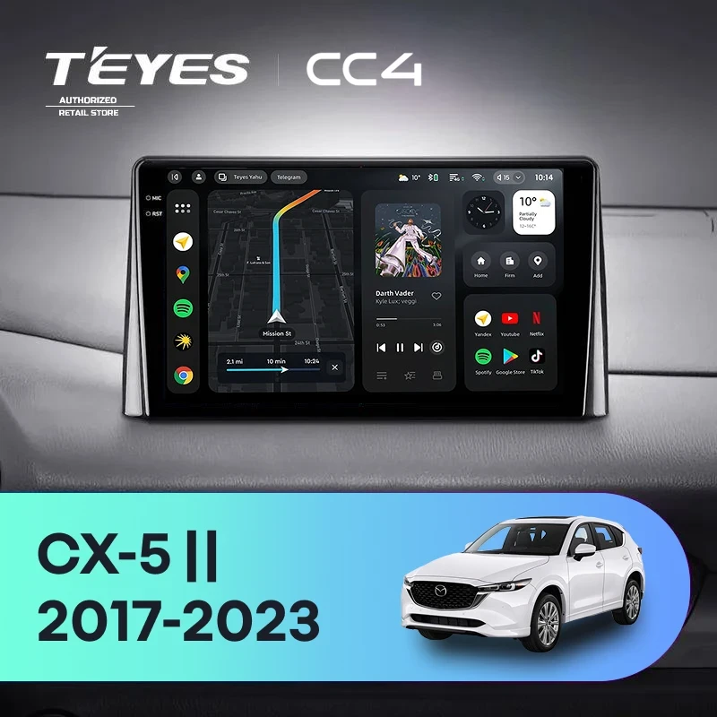 Штатная магнитола Teyes CC4 6/64 Mazda CX-5 2 KF (2017-2023) F2