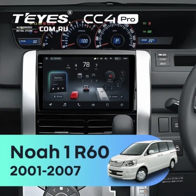 Штатная магнитола Teyes CC4 Pro 12/256 Toyota Noah 1 R60 (2001-2007)