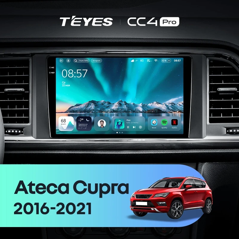 Штатная магнитола Teyes CC4 Pro 8/128 Seat Ateca Cupra (2016-2021)