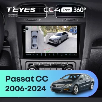 Штатная магнитола Teyes CC4 Pro 360 12/256 Volkswagen Passat CC (2006-2024)