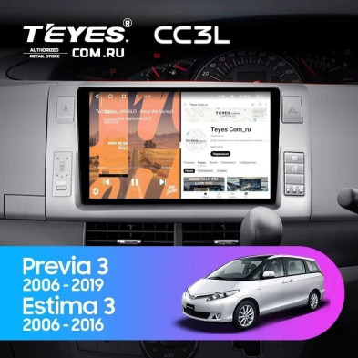Штатная магнитола Teyes CC3L 4/32 Toyota Previa XR50 3 (2006-2019) Правый руль