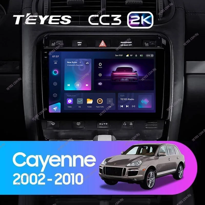 Штатная магнитола Teyes CC3 2K 4/64 Porsche Cayenne I 1 9PA (2002-2010)