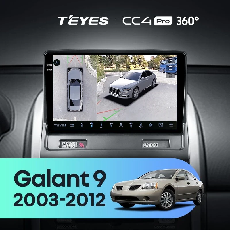 Штатная магнитола Teyes CC4 Pro 360 12/256 Mitsubishi Galant 9 (2003-2012)