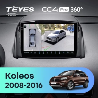 Штатная магнитола Teyes CC4 Pro 360 12/256 Renault Koleos (2008-2016) Тип-B