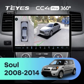 Штатная магнитола Teyes CC4 Pro 360 12/256 Kia Soul 1 (2008-2014) (13")