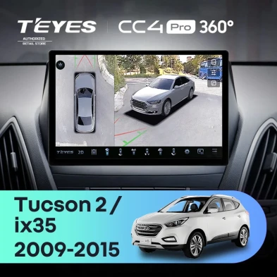 Штатная магнитола Teyes CC4 Pro 360 8/128 Hyundai ix35 (2009-2015) (Tucson 2) Тип-C (11")