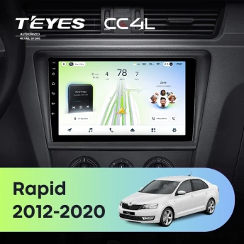 Штатная магнитола Teyes CC4L 6/64 Skoda Rapid NH3 NH1 (2012-2020)