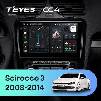 Штатная магнитола Teyes CC4 8/128 Volkswagen Scirocco (2008-2014) F2