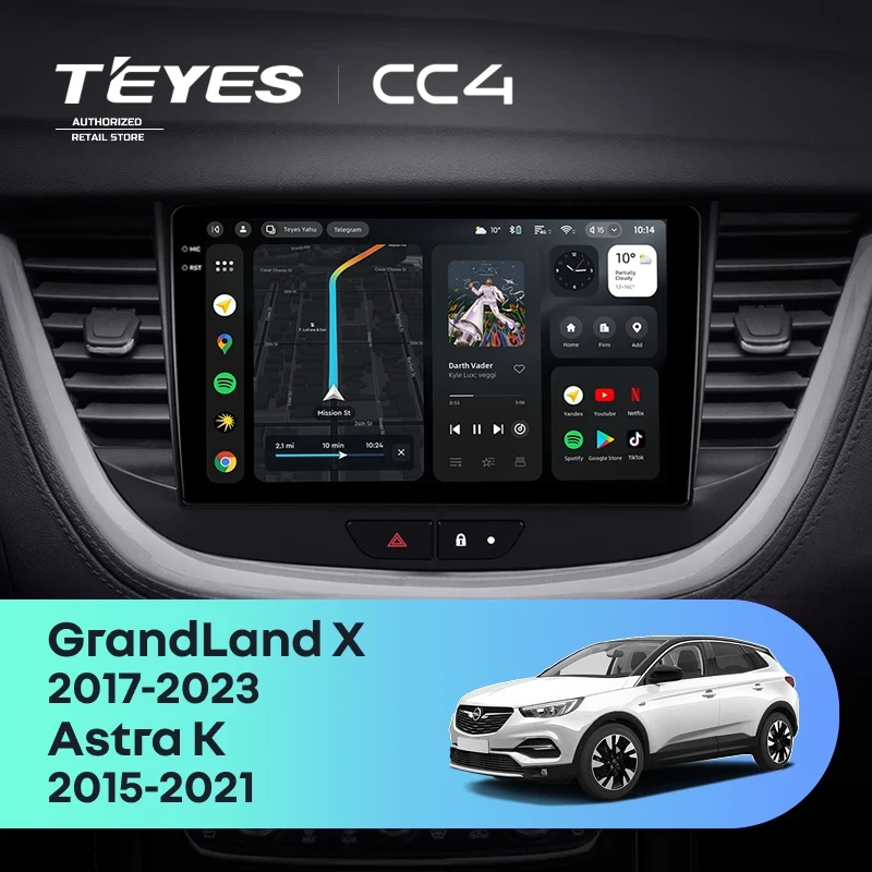 Штатная магнитола Teyes CC4 8/128 Opel GrandLand X (2017-2023)
