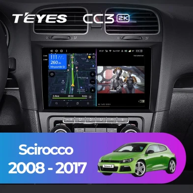 Штатная магнитола Teyes CC3 2K 360 6/128 Volkswagen Scirocco (2008-2017)