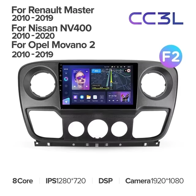 Штатная магнитола Teyes CC3L 4/64 Renault Master (2010-2019) F2