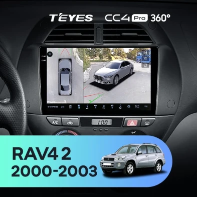Штатная магнитола Teyes CC4 Pro 360 8/128 Toyota RAV4 2 CA20 (2000-2003) F3