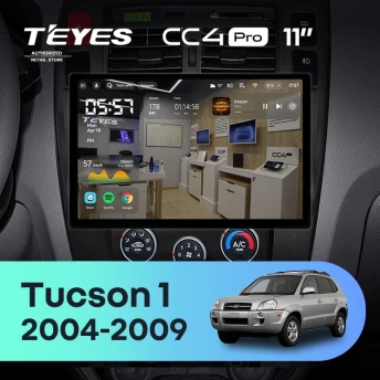 Штатная магнитола Teyes CC4 Pro 8/128 Hyundai Tucson 1 (2004-2009) F2 (11")