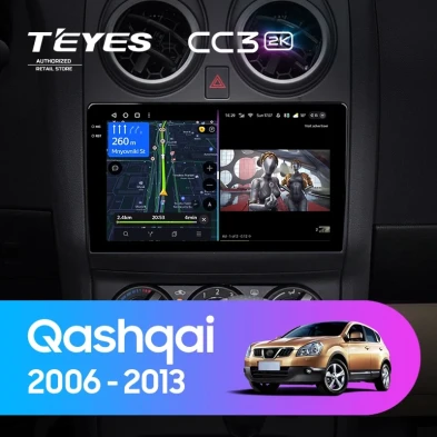 Штатная магнитола Teyes CC3 2K 4/32 Nissan Qashqai 1 J10 (2006-2013) F1