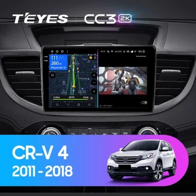 Штатная магнитола Teyes CC3 2K 4/64 Honda CR-V 4 RM RE (2011-2018) Тип-C