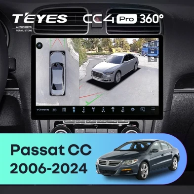 Штатная магнитола Teyes CC4 Pro 360 12/256 Volkswagen Passat CC (2006-2024) (13")