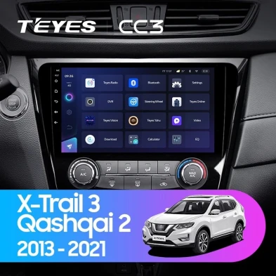 Штатная магнитола Teyes CC3 6/128 Nissan X-Trail 3 T32 (2013-2021) F2 климат контроль Тип-AB