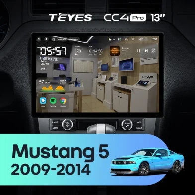 Штатная магнитола Teyes CC4 Pro 8/128 Ford Mustang 5 S-197 (2009-2014) F1 (13")