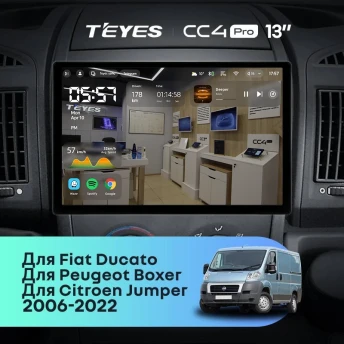 Штатная магнитола Teyes CC4 Pro 12/256 Citroen Jumper 2 (2006-2022) (13")