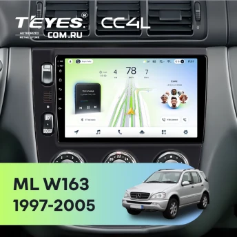 Штатная магнитола Teyes CC4L 6/64 Mercedes ML W163 (1997-2005) (черная)