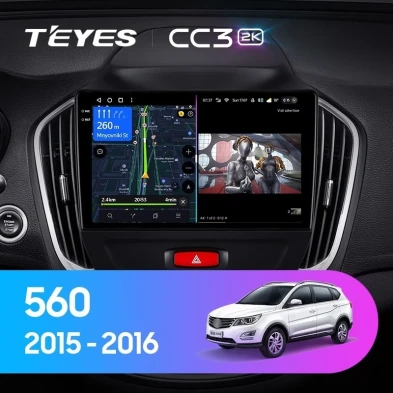 Штатная магнитола Teyes CC3 2K 6/128 BaoJun 560 (2015-2016)
