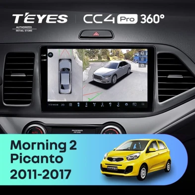 Штатная магнитола Teyes CC4 Pro 360 8/128 Kia Picanto (2011-2017)