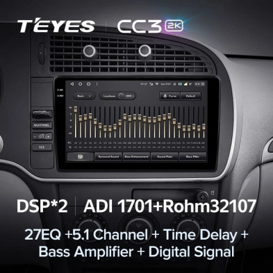 Штатная магнитола Teyes CC3 2K 4/64 Saab 9-3 2 (2007-2014)