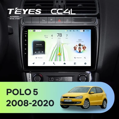 Штатная магнитола Teyes CC4L 6/64 Volkswagen Polo 5 (2008-2020) F1
