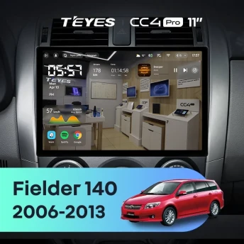 Штатная магнитола Teyes CC4 Pro 8/128 Toyota Corolla Fielder 140 (2006-2013) Тип-B (11")