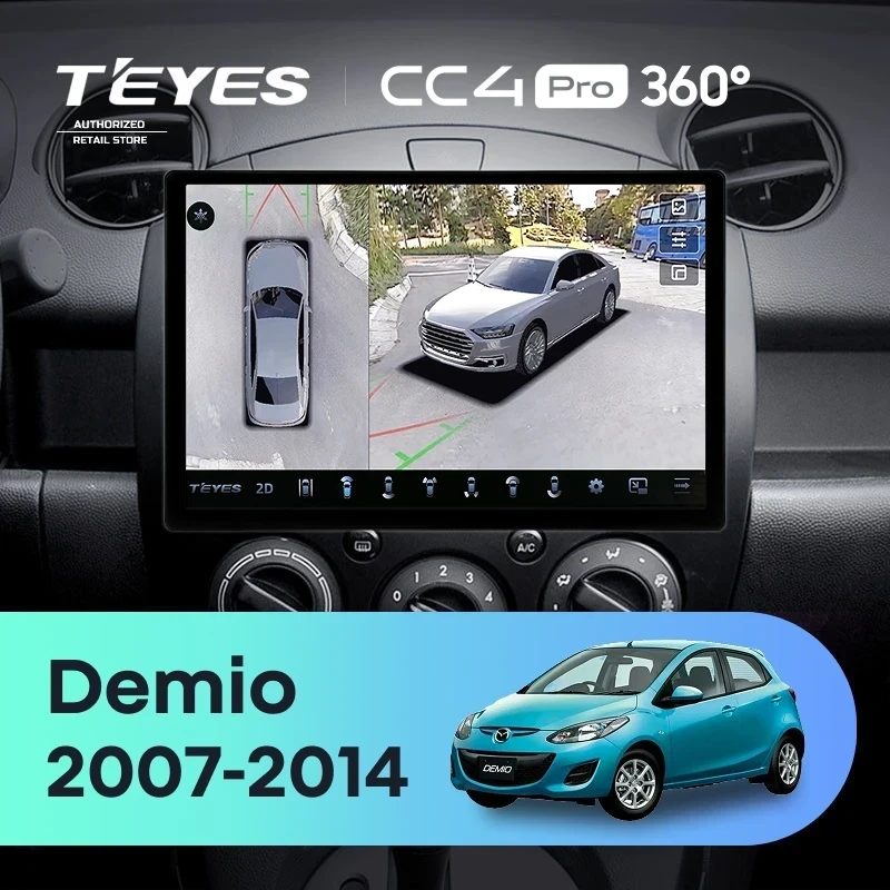 Штатная магнитола Teyes CC4 Pro 360 12/256 Mazda Demio DE (2007-2014) (11")