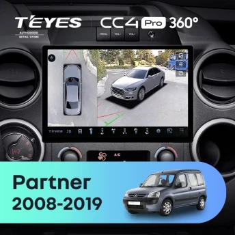 Штатная магнитола Teyes CC4 Pro 360 8/128 Peugeot Partner (2008-2019) (11")