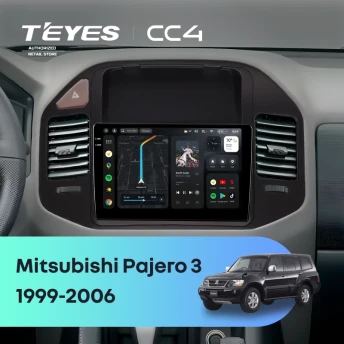 Штатная магнитола Teyes CC4 6/64 Mitsubishi Pajero 3 (1999-2006) (черная)