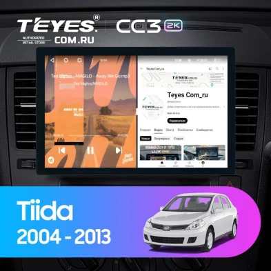 Штатная магнитола Teyes CC3 2K 6/128 Nissan Tiida C11 (2004-2013) F1 (11")