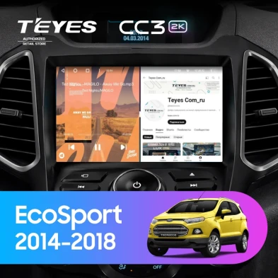 Штатная магнитола Teyes CC3 2K 4/32 Ford EcoSport (2014-2018) F2