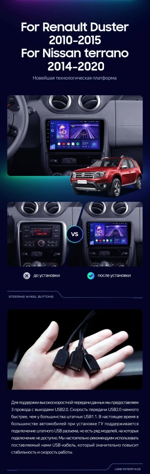 Штатная магнитола Teyes CC3L 4/32 Renault Duster 1 (2010-2015)